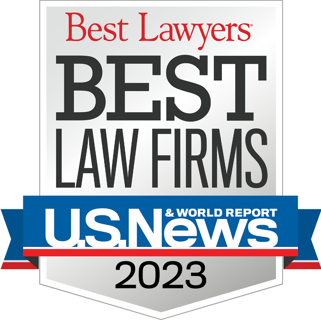 2023 best lawyers and best law firms by U.S. News and World Report badge.